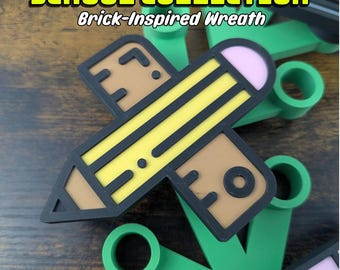 Pencil & Ruler - Back to School Collection for Giant Brick-Inspired Wreath