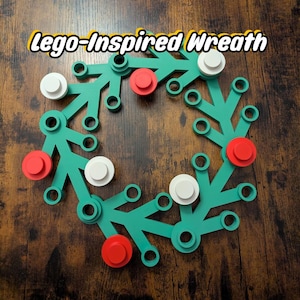 Giant LEGO-Inspired Wreath with Studs