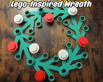 Giant LEGO-Inspired Wreath with Studs