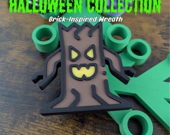 Haunted Tree - Halloween Collection for Giant Brick-Inspired Wreath