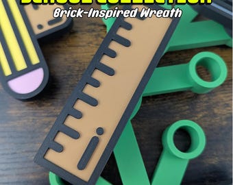 Ruler - Back to School Collection for Giant Brick-Inspired Wreath