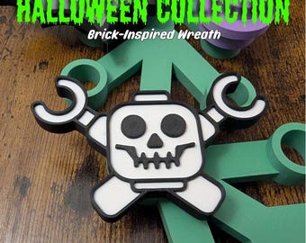 Skull & Bones - Halloween Collection for Giant Brick-Inspired Wreath