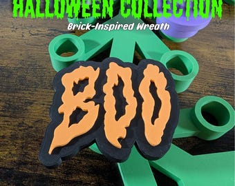 Boo - Halloween Collection for Giant Brick-Inspired Wreath