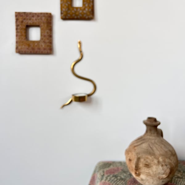 Porte bougie mural "serpent"