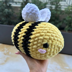 Jumbo Bee Crochet Amigurumi | Handmade Plushie | Stuffed Animal