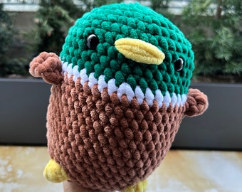 Jumbo Mallard Duck Crochet Amigurumi | Handmade Plushie | Stuffed Animal