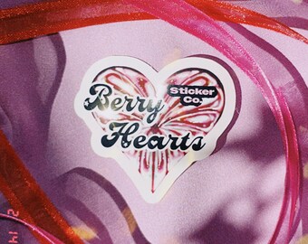 Heart sticker // cute sticker // girly aesthetic // logo