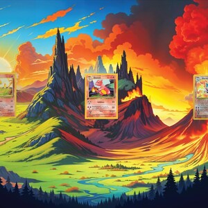 GLU_Evolution TCG ウォールアート - 第1世代_46/102_24/102_4/102_ポケモントレーディングカードに適合