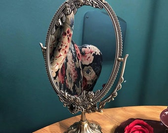 Oval Makeup Mirror, Classic Charm, Antique Mirror, makeup mirror, bedroom decor, antique  decor, Weding Gift, Standin