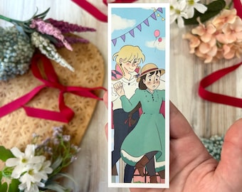 Howls Moving Castle Howl and Sophie Merry Go Round of Life Studio Ghibli Fantasy Cottage Core Romance Cute Fairytale Bookmark