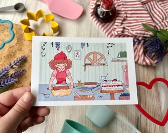 Cute Bakery Cake Kitchen Cottage Core Aesthetic Cookie Pastry Art Print
