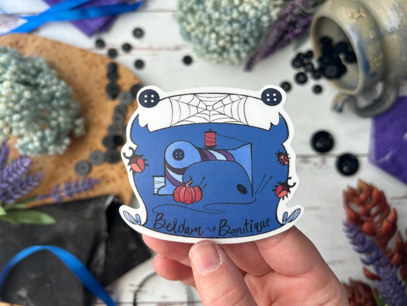 Coraline Sticker and Print Bundle Halloween Spooky Art Other Mother Garden Beldam Button Sewing Sign Circus Mouse Portal Waterproof Stickers image 3