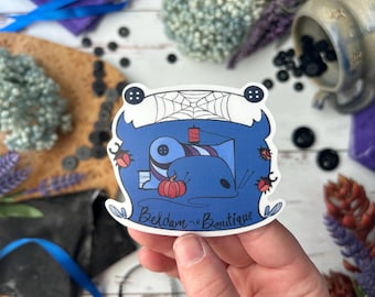 Other Mother Beldam Coraline Button Sewing Boutique Sign Waterproof Spooky Cute Halloween Sticker
