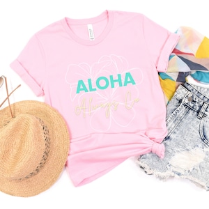 Camicia Aloha Always Co, Camicia Aloha, Camicia per le vacanze in famiglia alle Hawaii, Maglietta da viaggio alle Hawaii, Camicia Aloha, Camicia estiva, Camicia per le vacanze alle Hawaii