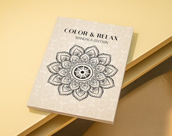 Coloring Book - COLOR & RELAX Mandala Edition | adult coloring, mandala coloring, mental health, self care, anxiety relief