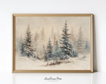 Fchen art Grande albero di Natale vino calze di Natale su tela vintage scritte natalizie Wall