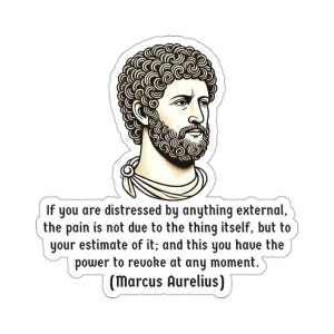 Marcus Aurelius 5 (vinyl sticker, vinyl decal, laptop, tumbler, notebook, safe, mindfulness, energy, stoicism, stoics, self reflection)