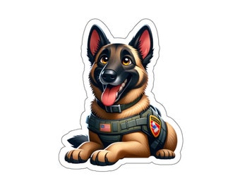 Belgian Malinois 7 (vinyl sticker, vinyl decal, laptop, tumbler, notebook, safe)
