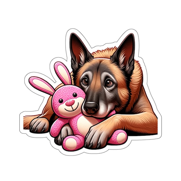 Malinois belga mayor (pegatina de vinilo, calcomanía de vinilo, computadora portátil, vaso, cuaderno, caja fuerte)