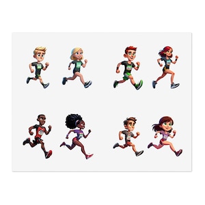 Runners bundle1 (vinyl sticker, vinyl decal, laptop, tumbler, notebook, safe) running | marathon | jogging | athlet