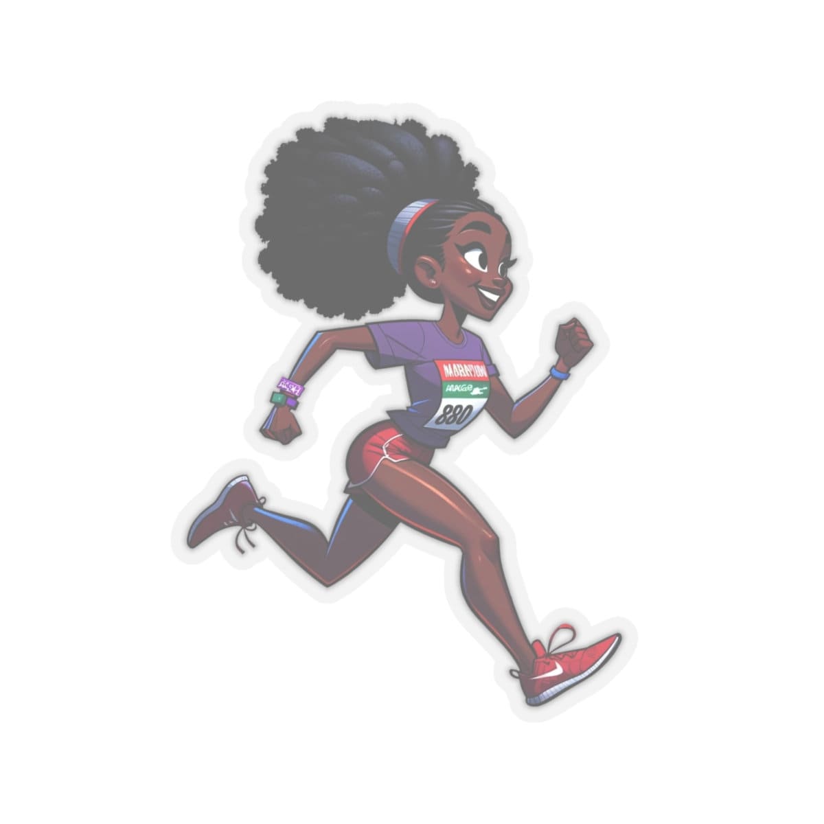 Female Runner 7 (vinyl Sticker, Vinyl Decal, Laptop, Tumbler, Notebook ...