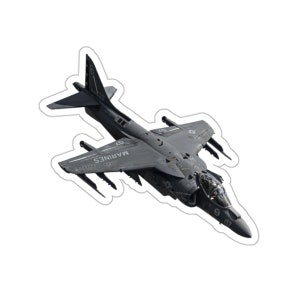 AV-8B Harrier II (vinyl sticker, vinyl decal, laptop, tumbler, notebook, safe, aircraft, military, aviation)