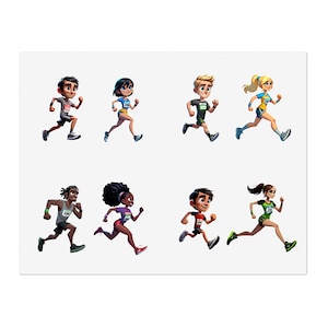 Runners bundle 2 (vinyl sticker, vinyl decal, laptop, tumbler, notebook, safe) running | marathon | jogging | athlet