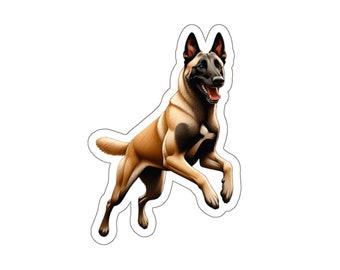 Belgian Malinois 3 (vinyl sticker, vinyl decal, laptop, tumbler, notebook, safe)