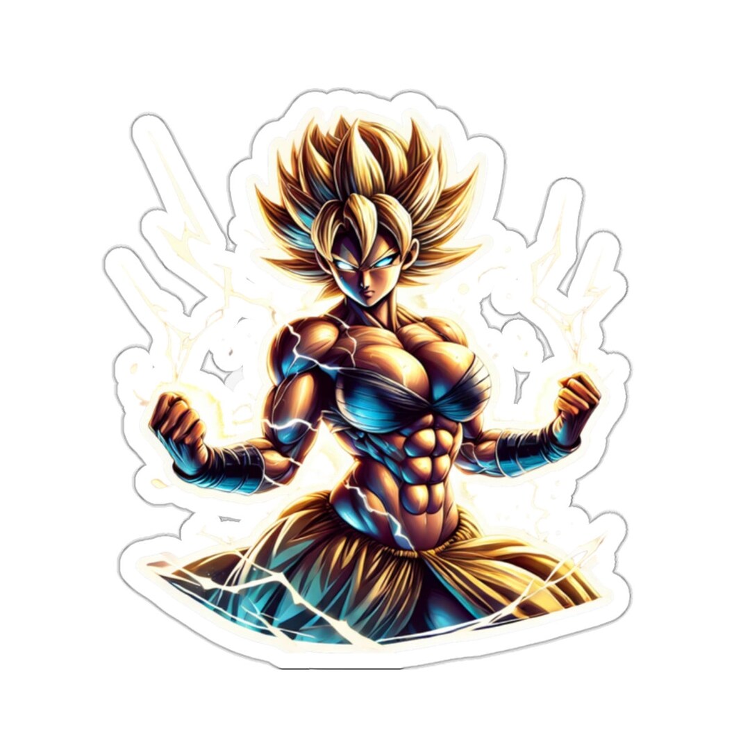 Female Saiyan (vinyl Sticker, Vinyl Decal, Laptop, Tumbler, Notebook ...