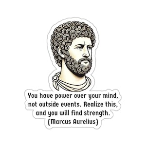 Marcus Aurelius 3 (vinyl sticker, vinyl decal, laptop, tumbler, notebook, safe, mindfulness, energy, stoicism, stoics, self reflection)