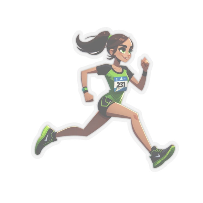 Female Runner (vinyl Sticker, Vinyl Decal, Laptop, Tumbler, Notebook ...