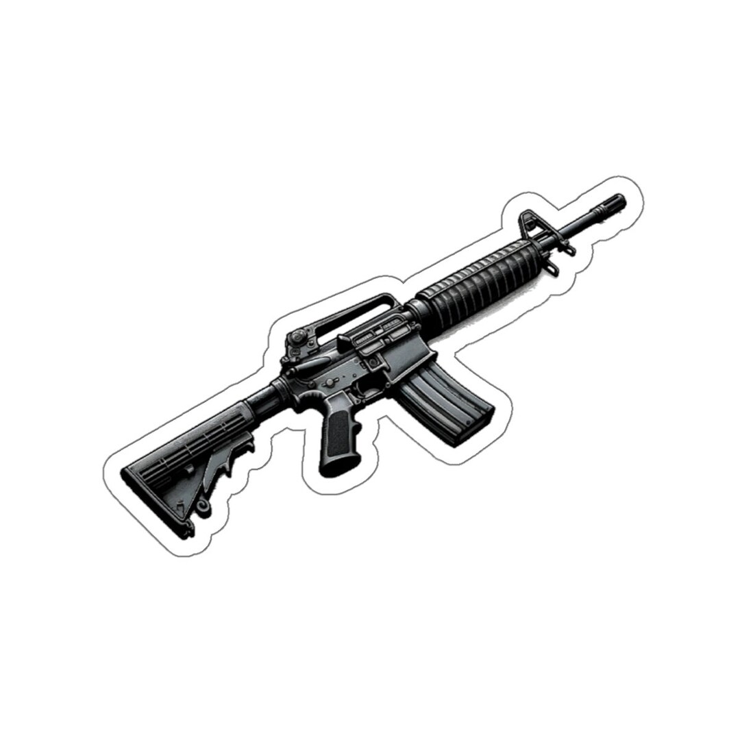 AR Rifle 3 (vinyl Sticker, Vinyl Decal, Laptop, Tumbler, Notebook, Safe ...