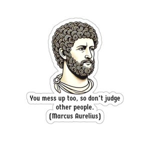 Marcus Aurelius 2 (vinyl sticker, vinyl decal, laptop, tumbler, notebook, safe, mindfulness, energy, stoicism, stoics, self reflection)
