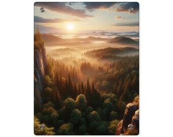 フォレストサンライズアクリルウォールアート（自宅、オフィス、リビングルーム、ベッドルーム、ダイニングルーム、アート）