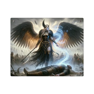 „Echoes of Valor: The Walküre Ernte“ Acryl-Wandbild (Haus, Büro, Wohnzimmer, Schlafzimmer, Esszimmer)