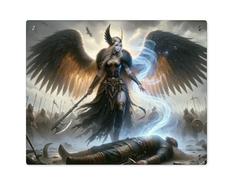 Echoes of Valor: The Valkyrie's Harvest acrylic wall art (home, office, living room, bed room, dinning room)