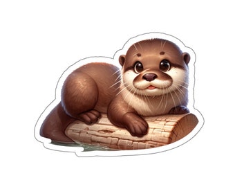 Otter 5 (vinylsticker, vinylsticker, laptop, tuimelaar, notebook, kluis)