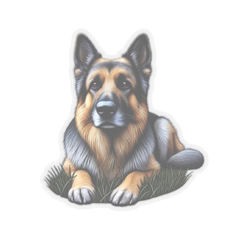 Gsd Sticker German Shepherd (vinyl Sticker, Vinyl Decal, Laptop, Tumbler, Notebook ...