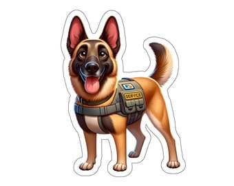 Belgian Malinois 6 (vinyl sticker, vinyl decal, laptop, tumbler, notebook, safe)