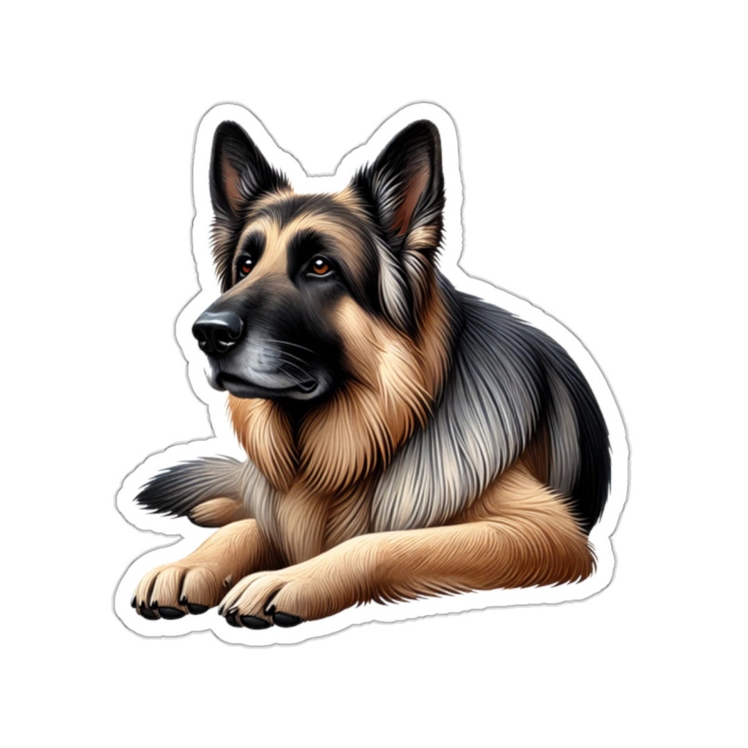 Gsd Sticker German Shepherd (vinyl Sticker, Vinyl Decal, Laptop, Tumbler, Notebook ...