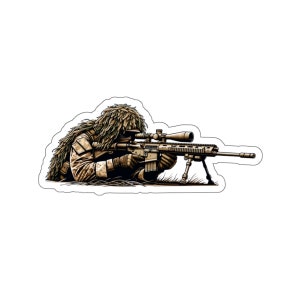 Military Sniper (Vinyl Aufkleber, Vinyl Aufkleber, Laptop, Becher, Notizbuch, Tresor)