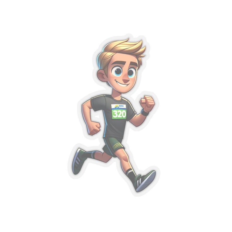 Male Runner 5 (vinyl Sticker, Vinyl Decal, Laptop, Tumbler, Notebook ...