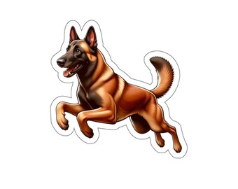 Belgian Malinois 4 (vinyl sticker, vinyl decal, laptop, tumbler, notebook, safe)