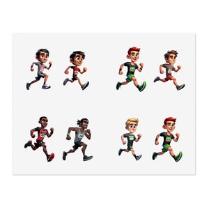 Runners bundle 4 (vinyl sticker, vinyl decal, laptop, tumbler, notebook, safe) running | marathon | jogging | athlet