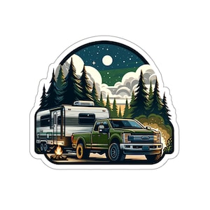 Trailer camper 5 (vinyl sticker, vinyl decal, laptop, tumbler, notebook, safe)