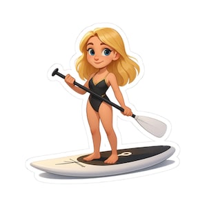 Paddle boarding female Blonde
