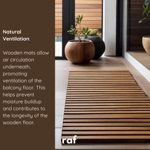 30x30 Inches Wooden Bathroom Mat Floor Shower Rug Natural Must Have ...