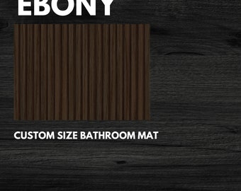12x44 inches Ebony Bathroom Mat Wooden, Custom Order, Custom Dimensions
