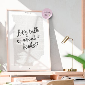 Let's Talk About Books? Art Print | Book Lover Gift (Digital Download)