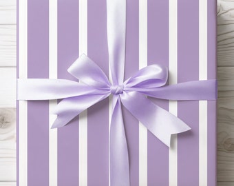 Wrapping Paper Purple Stripe Gift Wrap Paper Birthday Purple Gift Wrapping Paper Violet Stripe Lavender Birthday Gift Wrap Christmas Purple